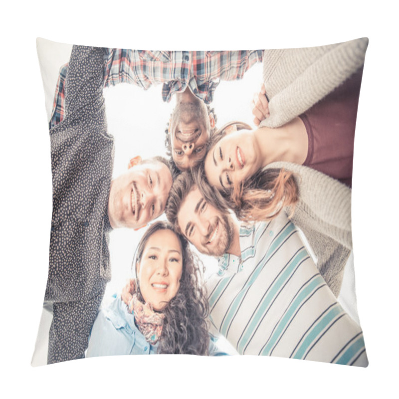 Personality  Group Of People In Circle Formation Pillow Covers