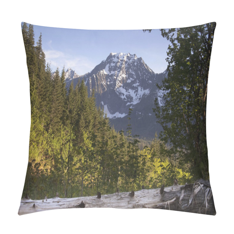 Personality  Fire Road Overlooks Big Four Peak North Cascades Mountain Range Pillow Covers