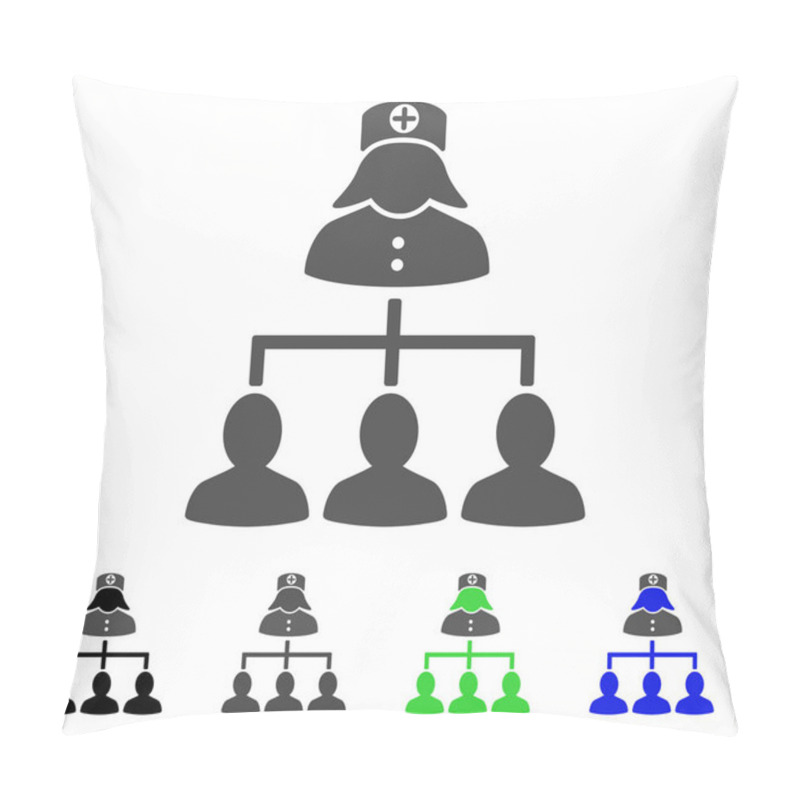 Personality  Patients Nurse Hierarchy Vector Icon Pillow Covers