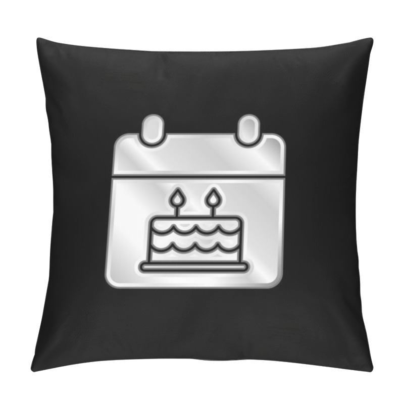 Personality  Birthday Silver Plated Metallic Icon Pillow Covers