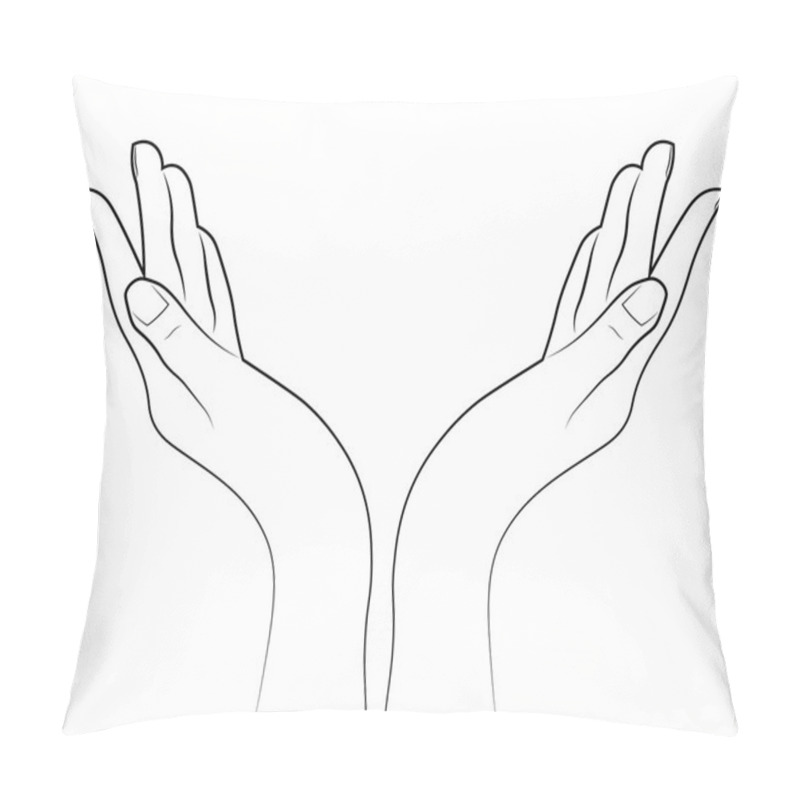 Personality  Sketch Of The Hands Pillow Covers