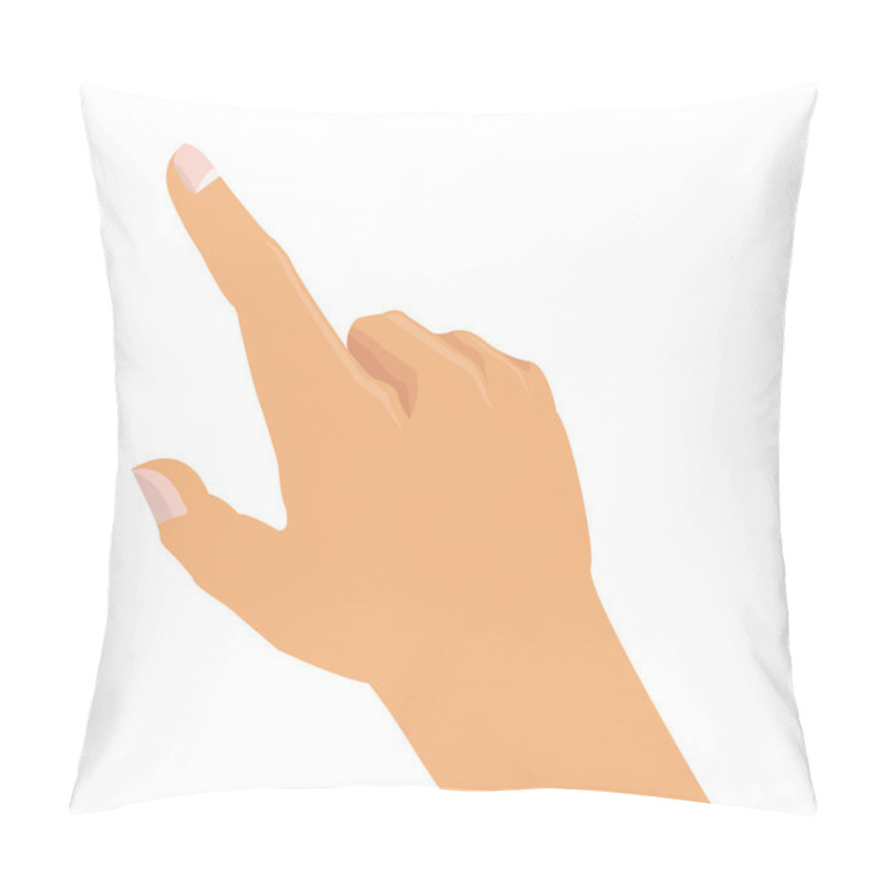 Personality  Hand Pointing With Index Finger Icon Pillow Covers