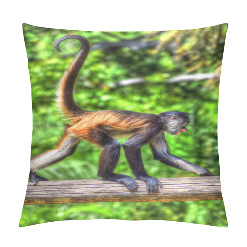 Personality  Baby Monkey Running On Tree. Pillow Covers