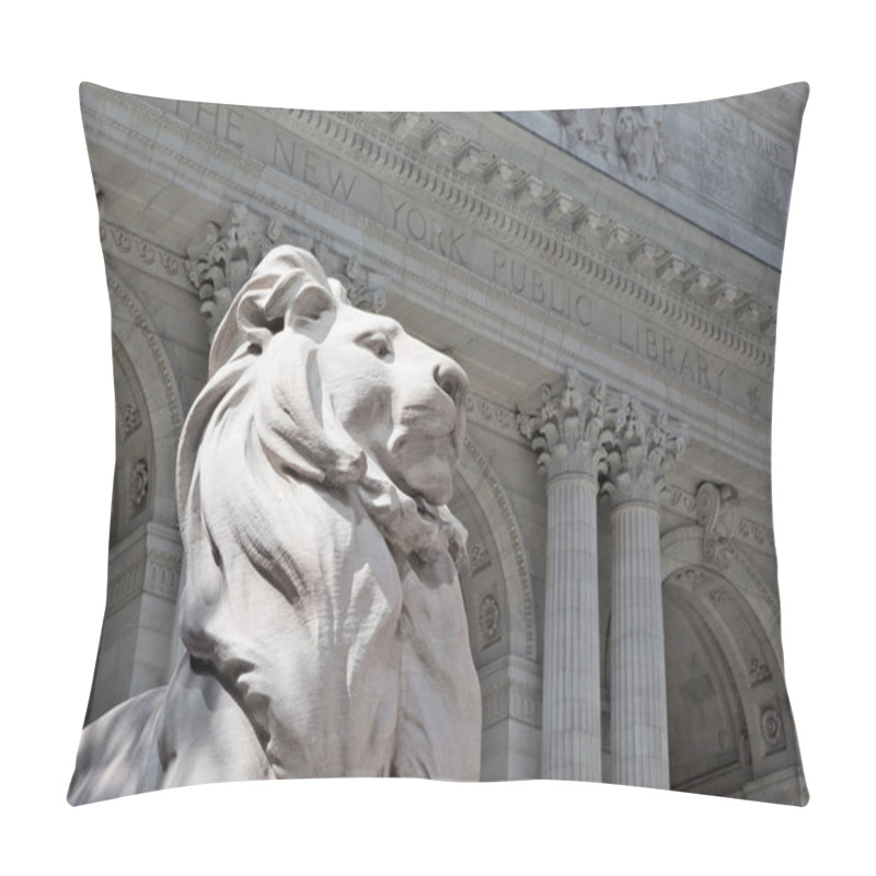 Personality  Entrance To The New York City Library Pillow Covers