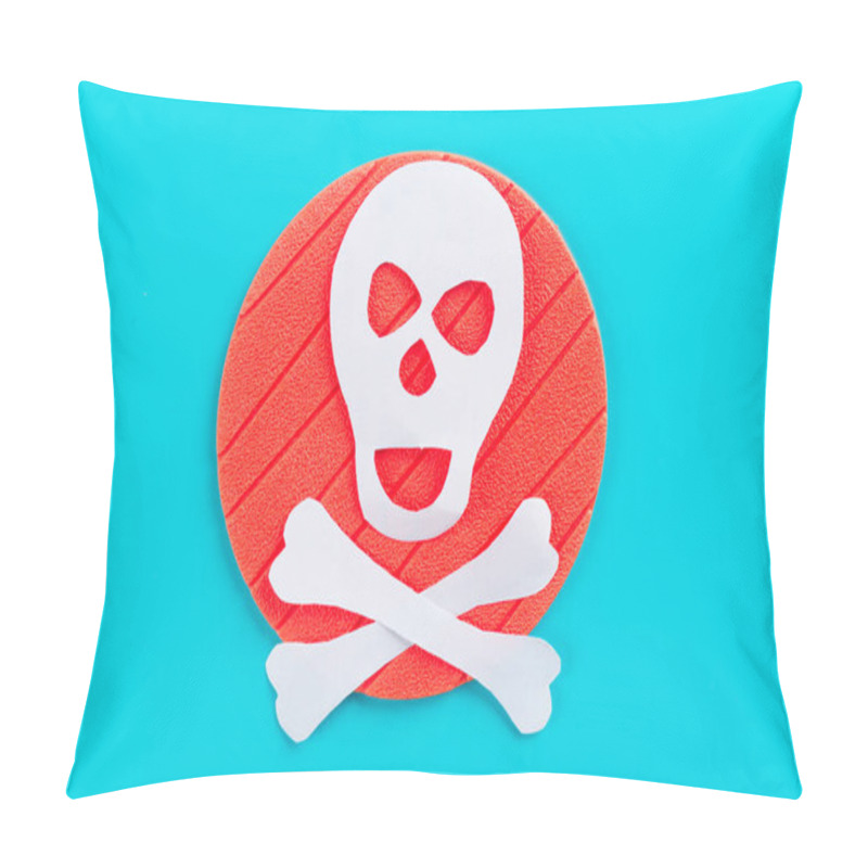 Personality  Skull And Crossbones Made Of Paper Pillow Covers