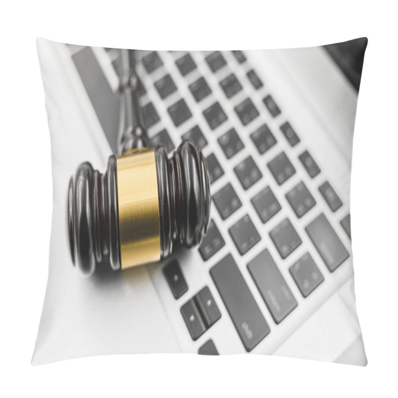 Personality  Cyber Law Security Judgment Sue On Court, Digital Online Auction,  Internet AI Lawyer Prompt Judge Technology Pillow Covers