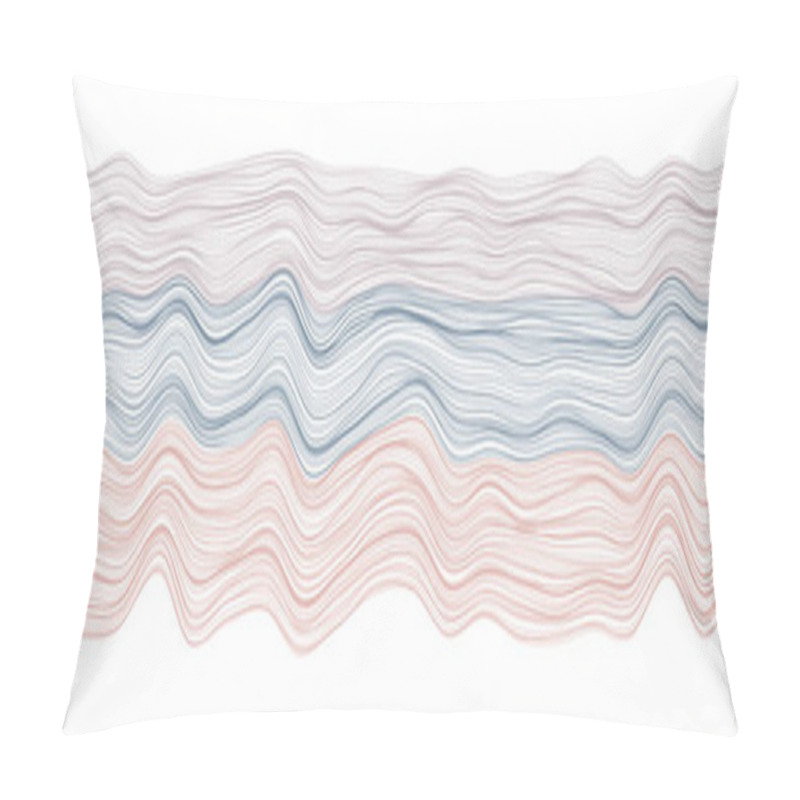 Personality  Natural Contour Wavy Lines, Seamless Repeat Vector Pattern. Generative Art  Pillow Covers