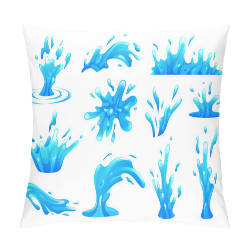 Personality  Water Splash Collection In Cartoon Style Pillow Covers