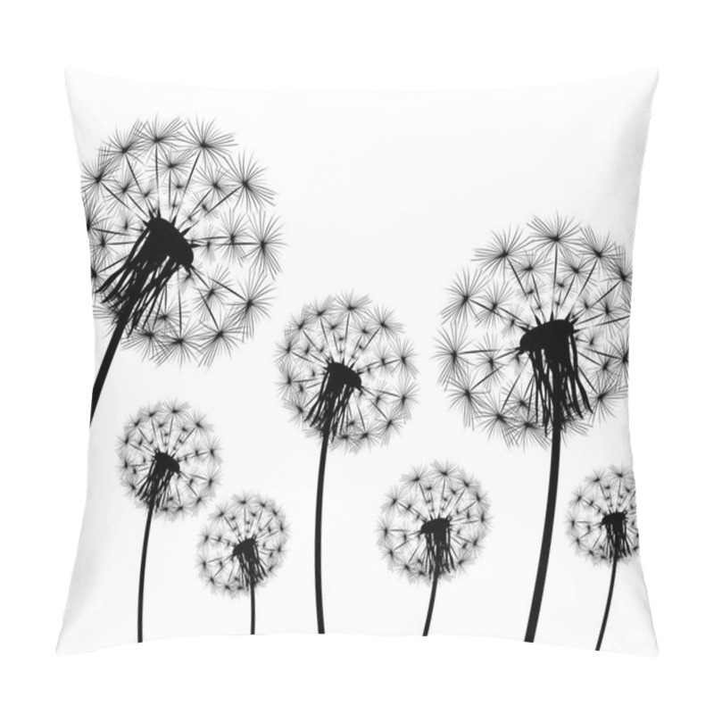 Personality  Silhouette Of A Dandelion Pillow Covers