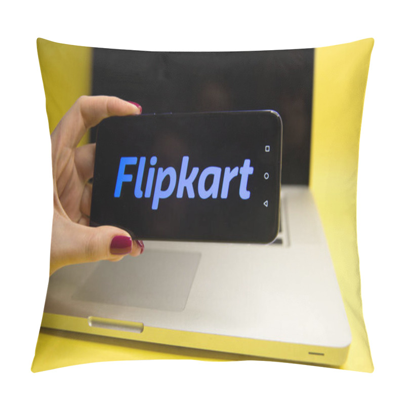 Personality  Tula, Russia - JANUARY 29, 2019: Flipkart Logo Displayed On A Modern Pillow Covers