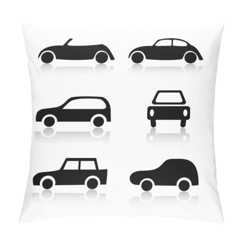 Personality  Set Of 6 Car Icons Pillow Covers