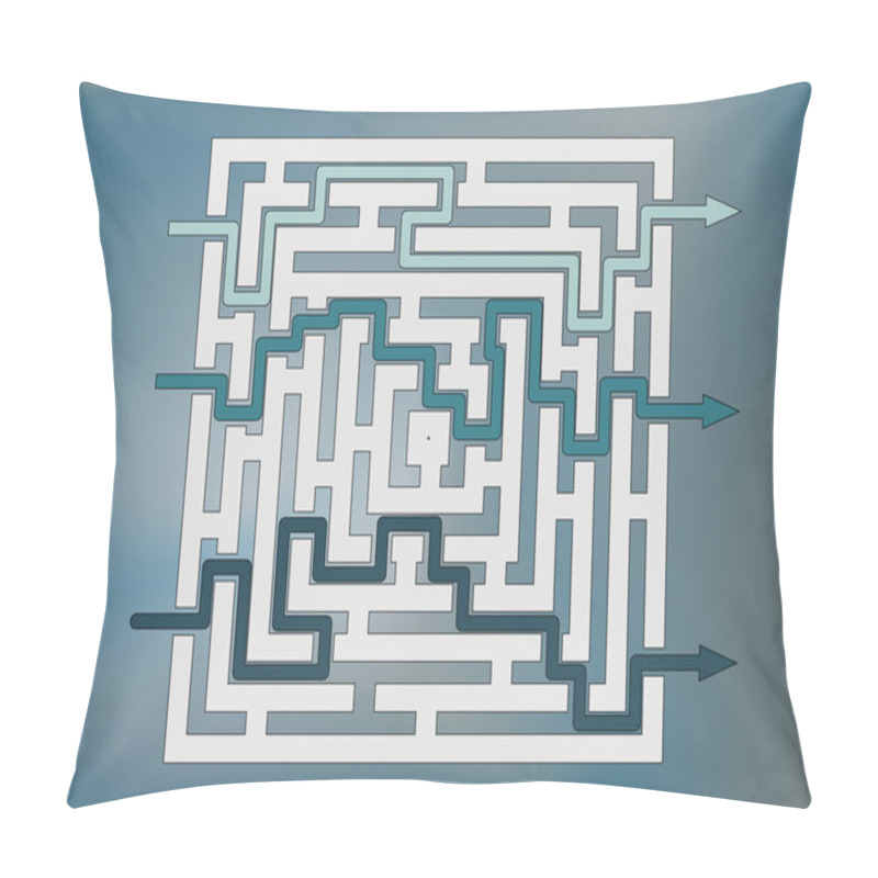 Personality  Business Strategy Of Reaching The Goal, Blue Pillow Covers