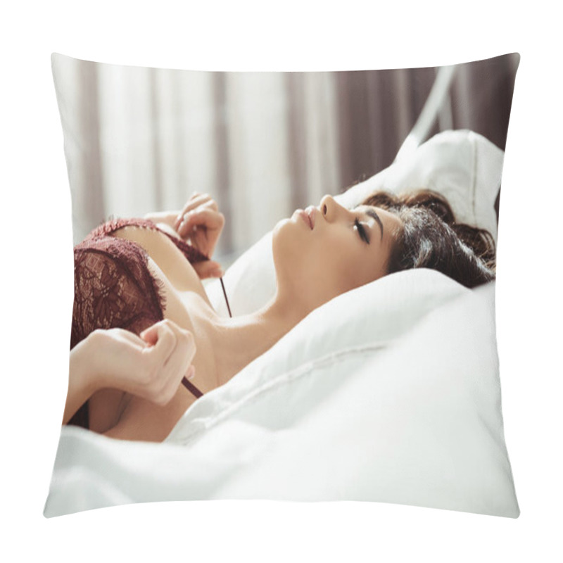 Personality  Woman In Sexy Bra Pillow Covers