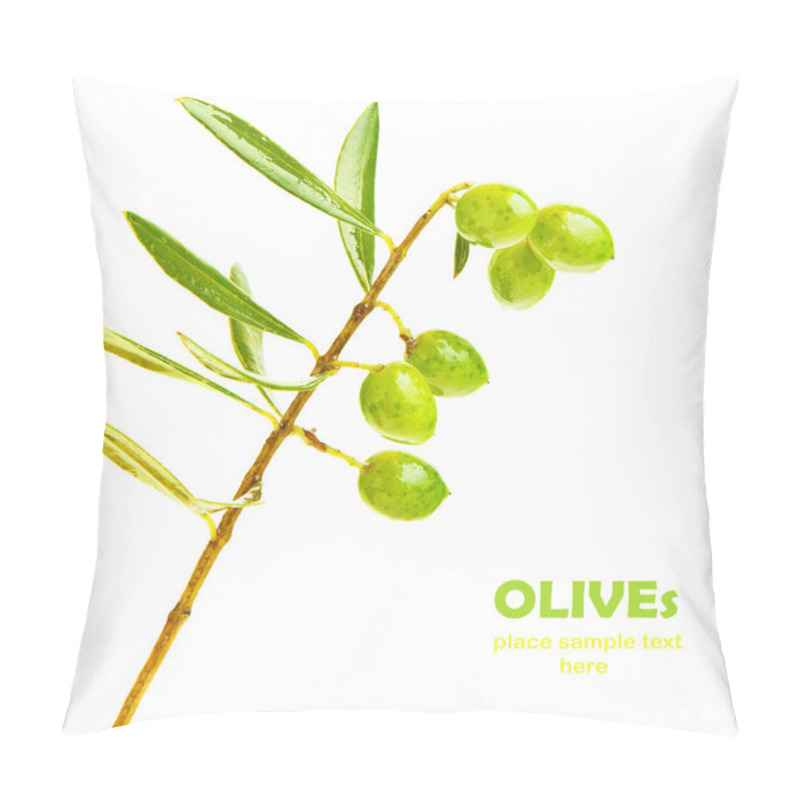 Personality  Fresh Green Olives Branch Pillow Covers