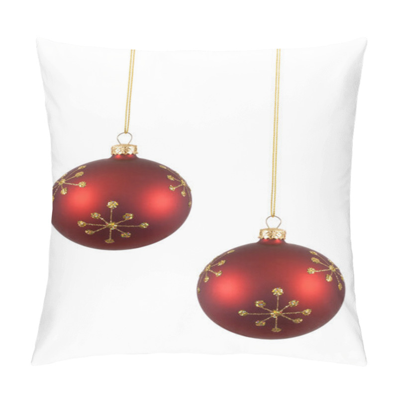 Personality  Red Christmas Tree Bauble Balls Pillow Covers