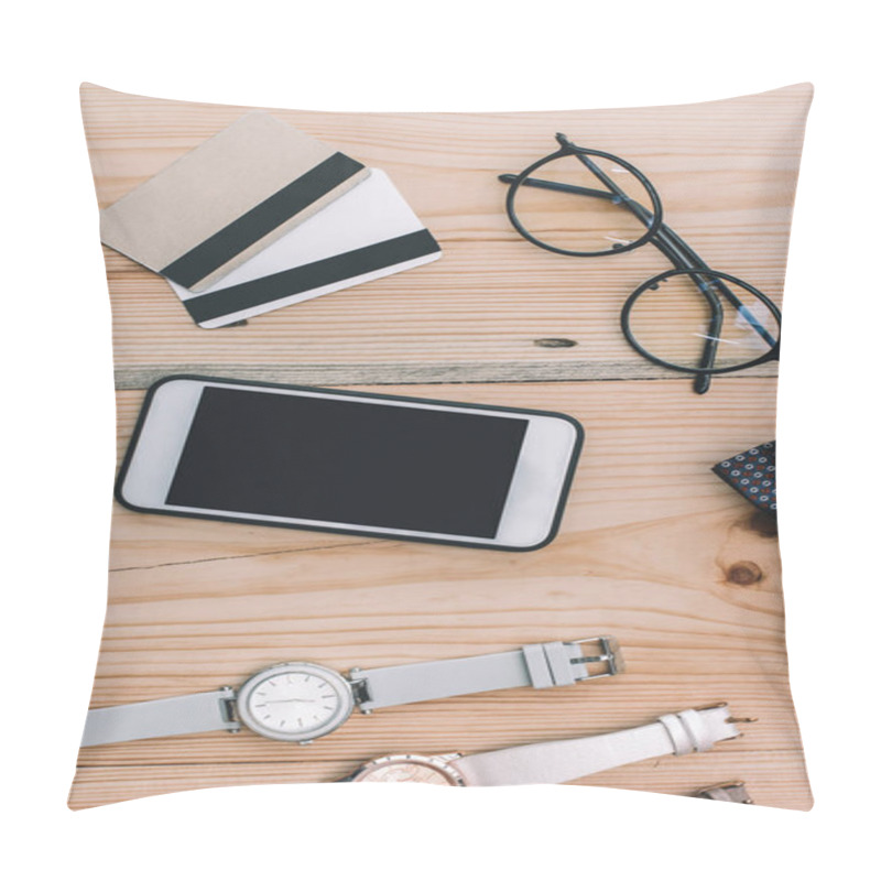 Personality  Smartphone And Credit Cards Pillow Covers