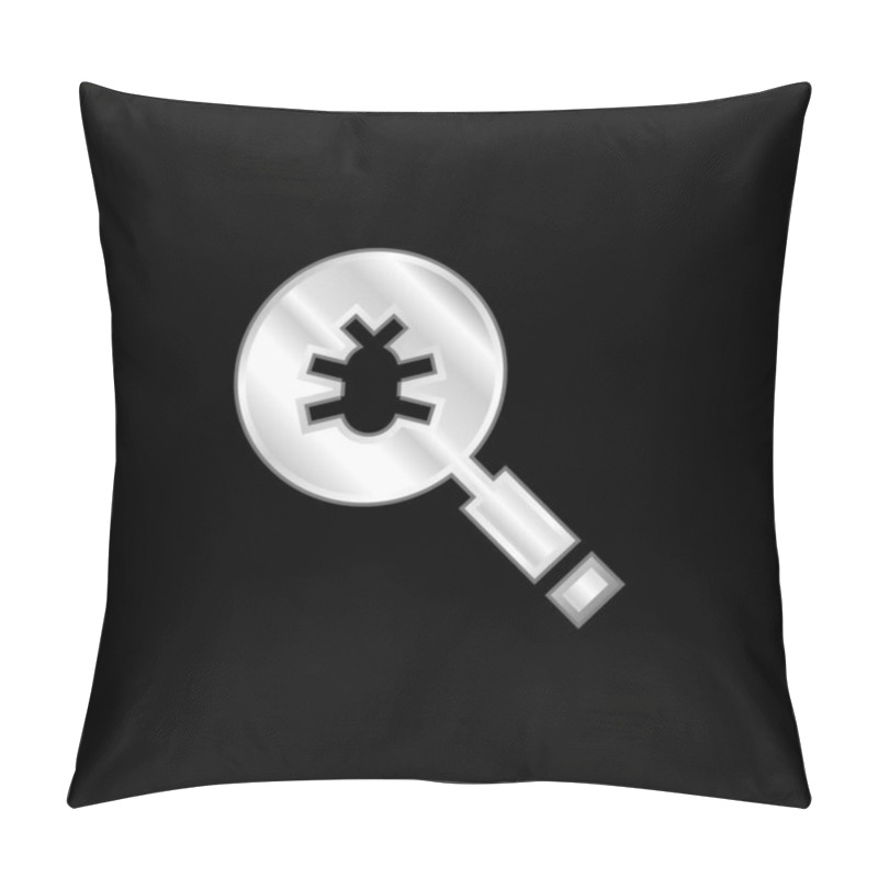 Personality  Antivirus Silver Plated Metallic Icon Pillow Covers