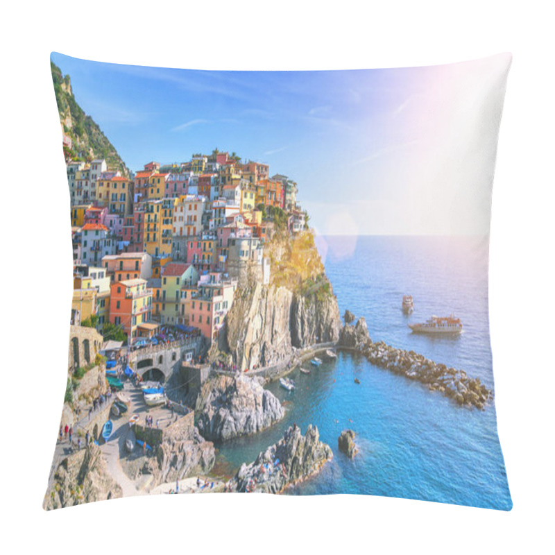 Personality  View Of Manarola Is A Small Town In The Province Of La Spezia, Liguria, Italy Pillow Covers