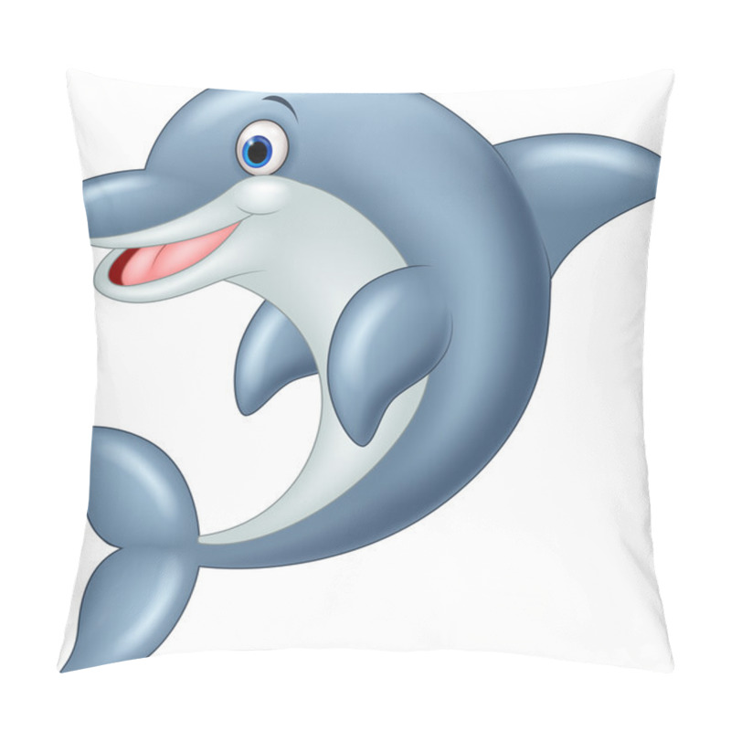 Personality  Standing Dolphin Vector Illustration Pillow Covers