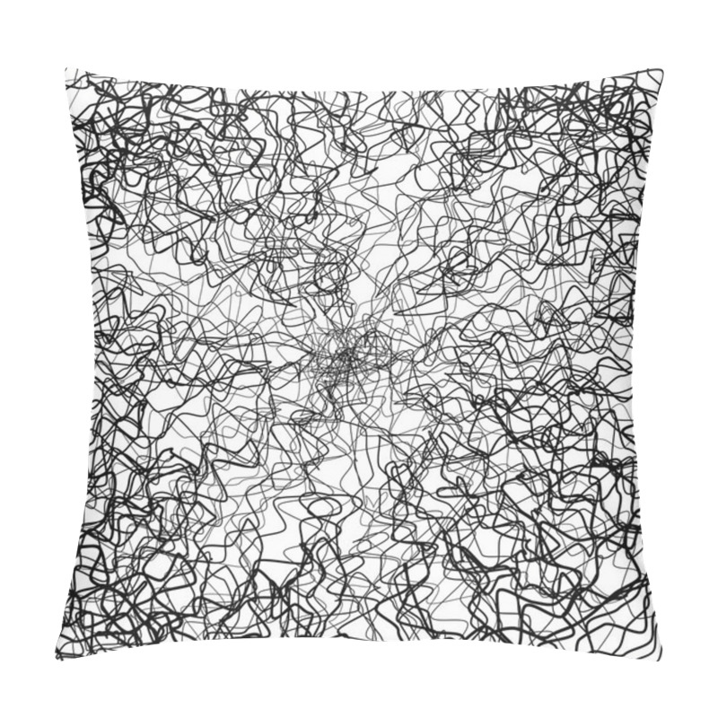 Personality  Black And White Abstract Lines Background Pillow Covers