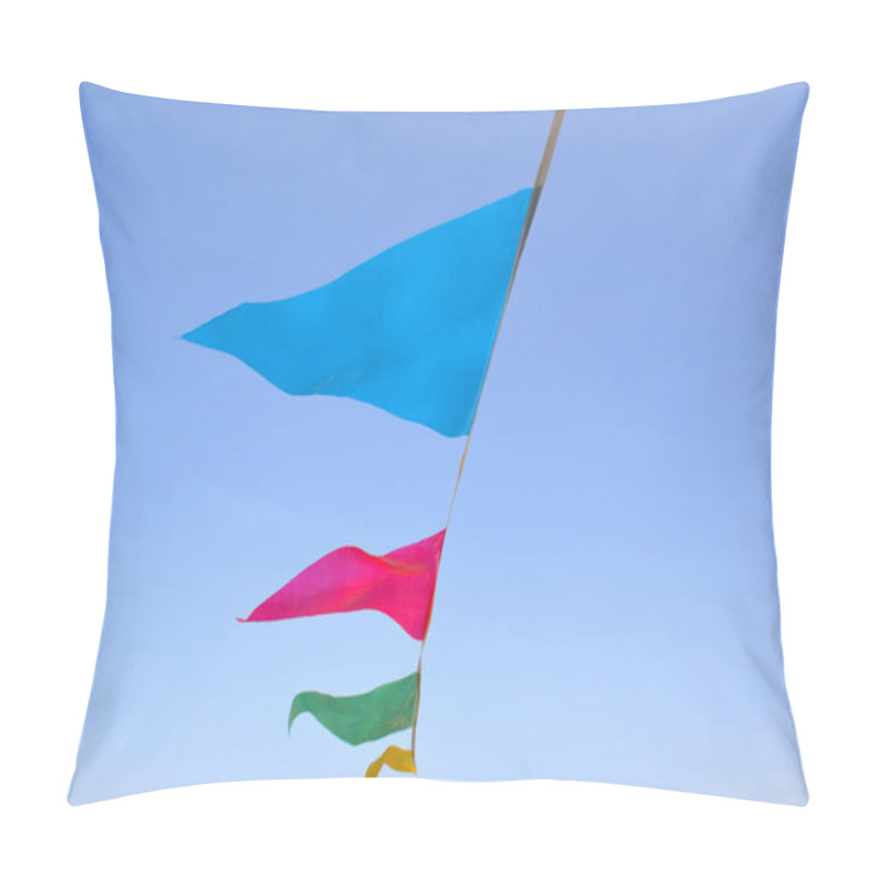 Personality  Triangle Flags Hanging On The Rope Pillow Covers