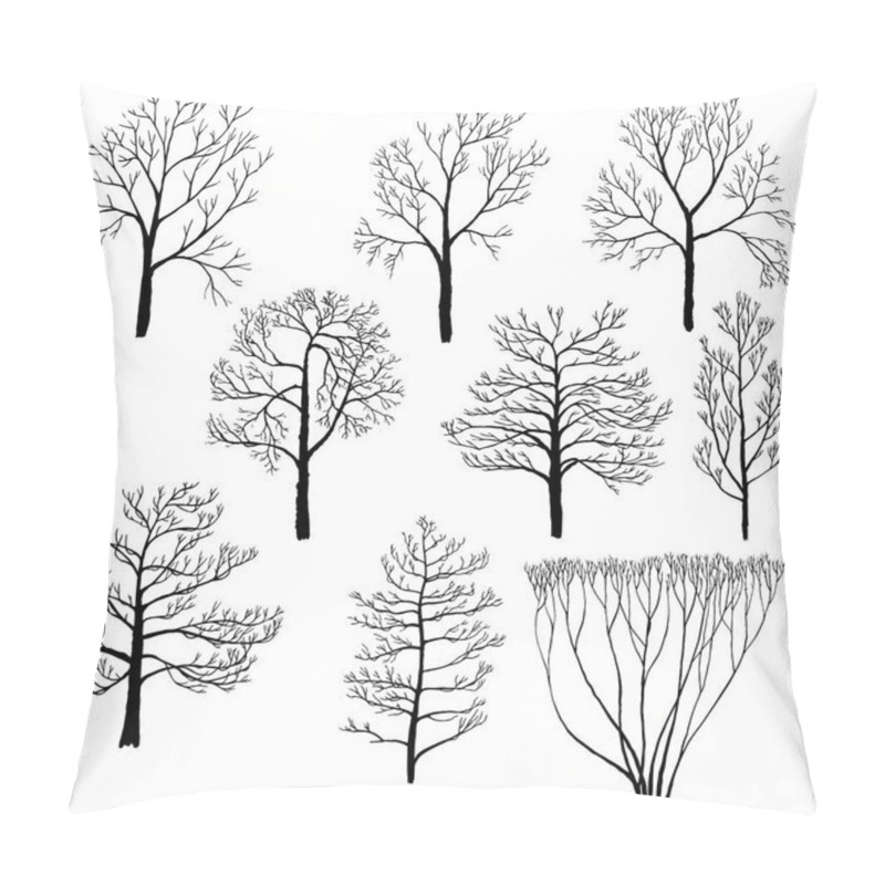 Personality  Set Of Winter Trees Pillow Covers