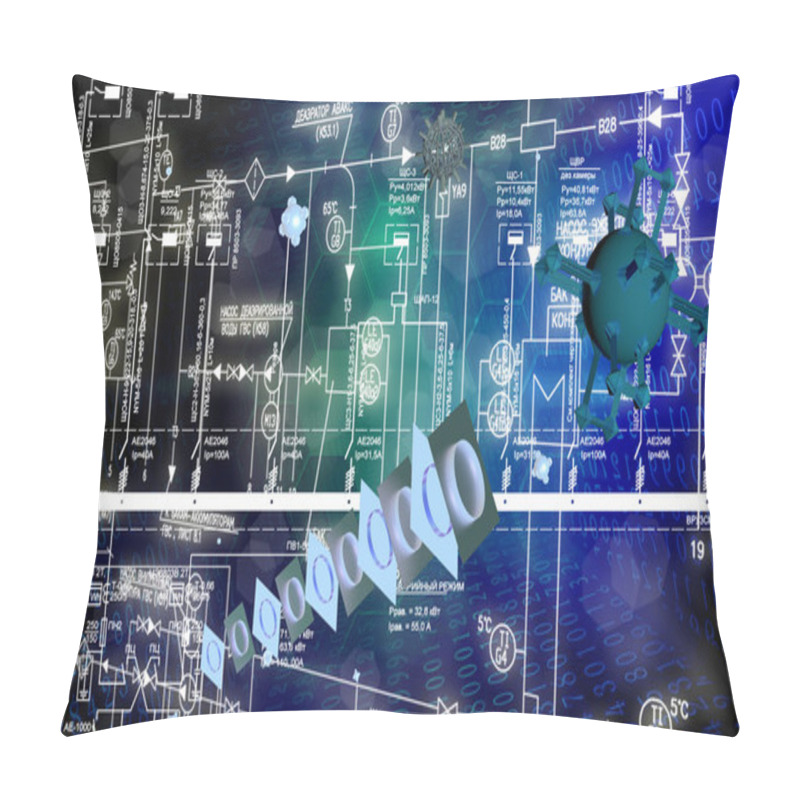 Personality  New Engineering Cosmic Technology Pillow Covers