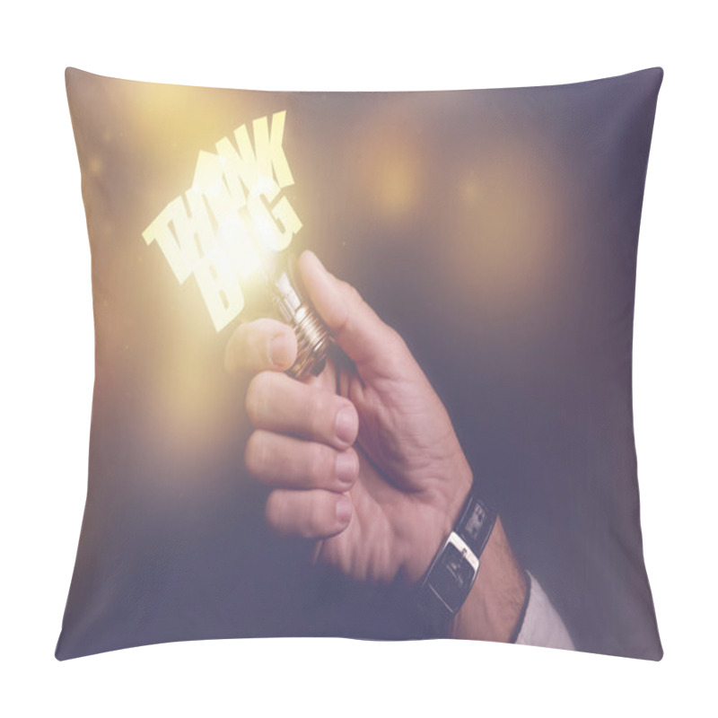 Personality  Think Big Visual Metaphor Pillow Covers