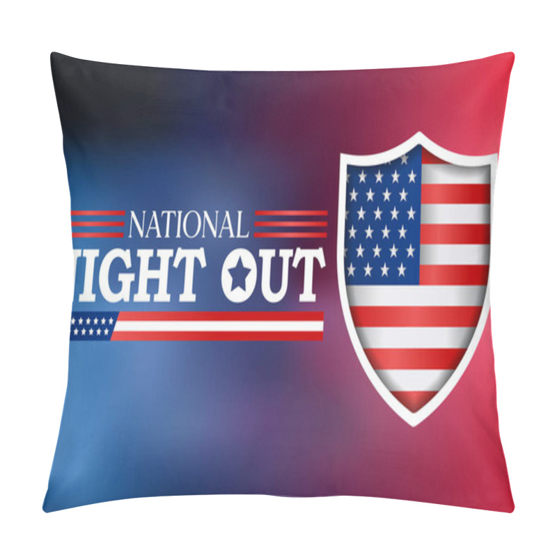 Personality  National Night Out (NNO) Is Observed Every Year In August, It Is An Annual Community Building Campaign That Promotes Police-community Partnerships And Neighborhood Camaraderie. Vector Illustration Pillow Covers