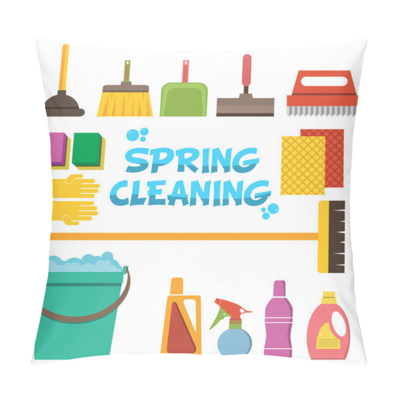 Personality  Cleaning Icons Vector Set. Icons Of Clean Service And Cleaning T Pillow Covers