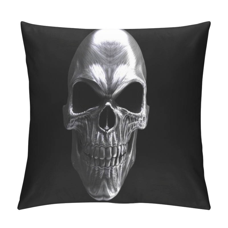 Personality  Heavy Metal Death Skull - Front View Pillow Covers