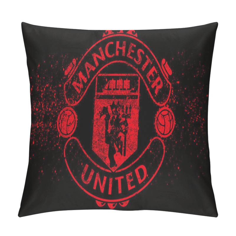 Personality  Football Club Logo Of Manchester United, Manchester United Kingdom Typography Graphic Design, Manchester Is Red Typography,manchester Word Graffiti Pillow Covers