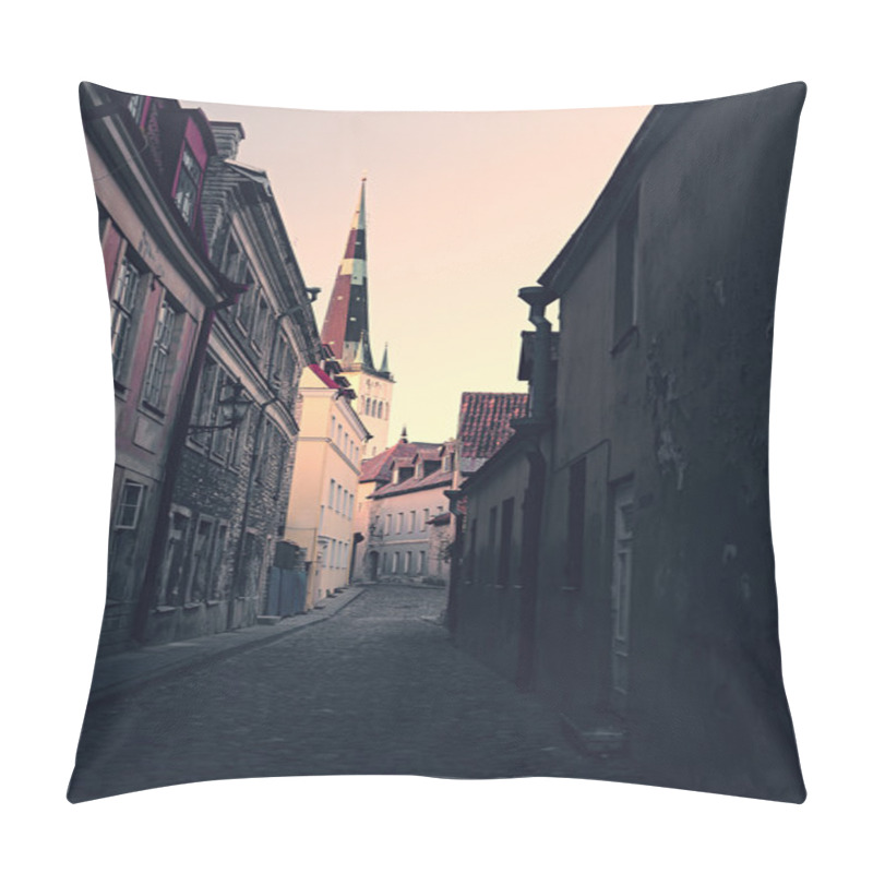 Personality  Retro Photo Of Old European Town Street Pillow Covers