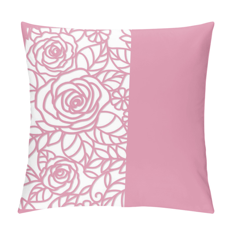 Personality  Floral   Card With Roses, Laser Cut Pillow Covers