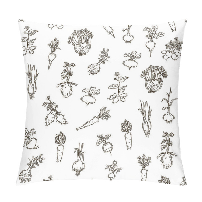 Personality  Seamless Pattern - Root Vegetables Pillow Covers