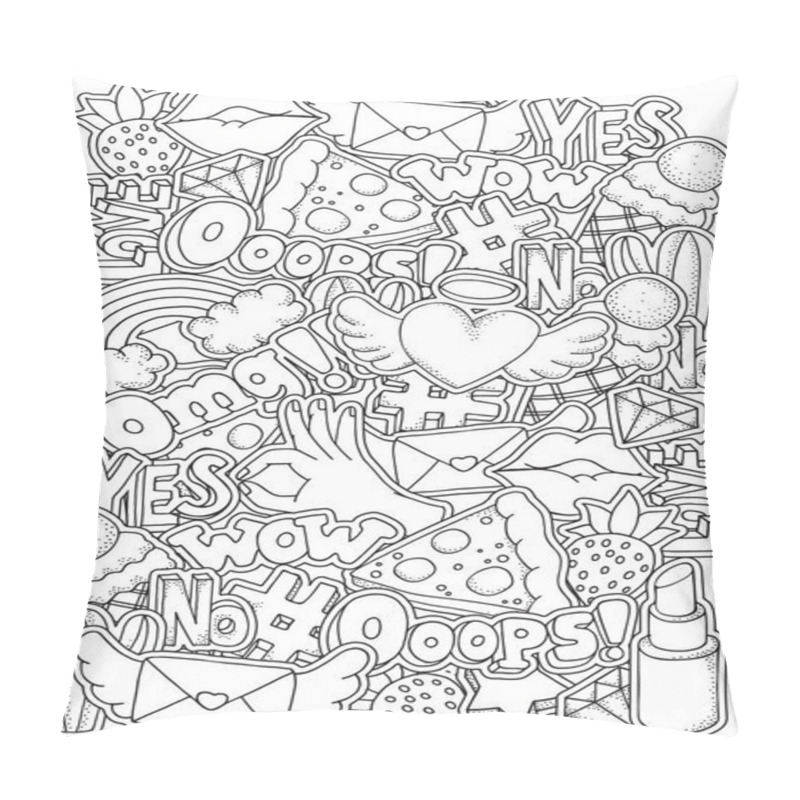 Personality  Fashion Patch Badge Pillow Covers