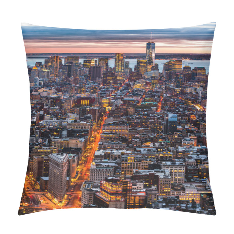 Personality  New York Aerial Cityscape Pillow Covers