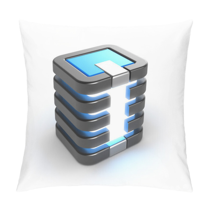 Personality  Server Storage Database Icon Over White Pillow Covers