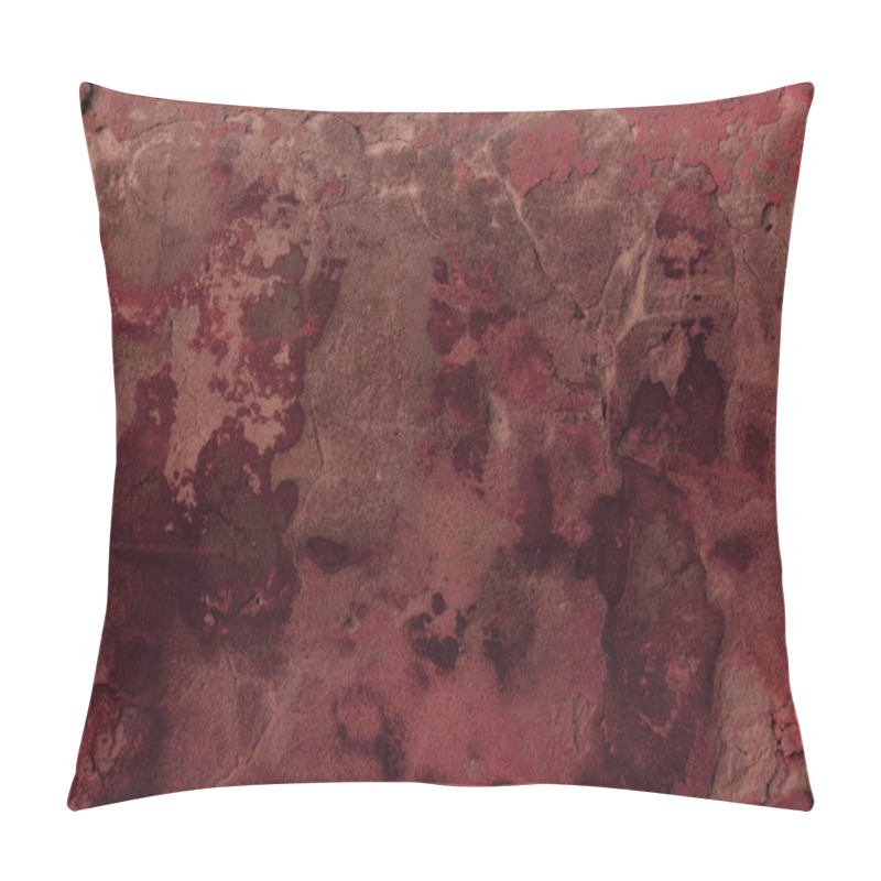 Personality  Full Frame View Of Dark Red Cracked Wall Textured Background    Pillow Covers