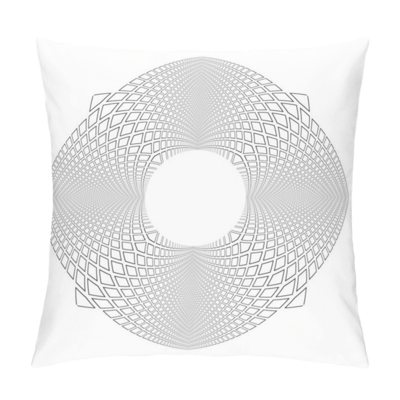 Personality  Op Art Geometric Design Element. 3D Illusion. Convex Shape.  Pillow Covers