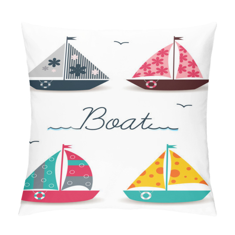 Personality  Cartoon Boats Pillow Covers