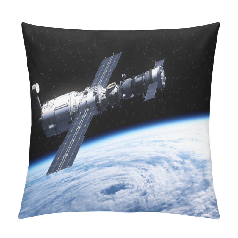 Personality  Space Station Over Earth Pillow Covers