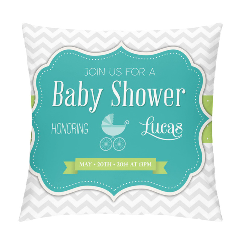 Personality  Baby Shower Invitation Pillow Covers