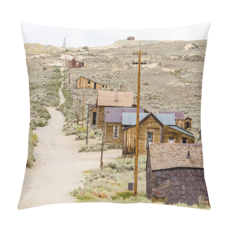 Personality  Main Street In The Gold Mining Ghost Town Of Bodie, California Pillow Covers