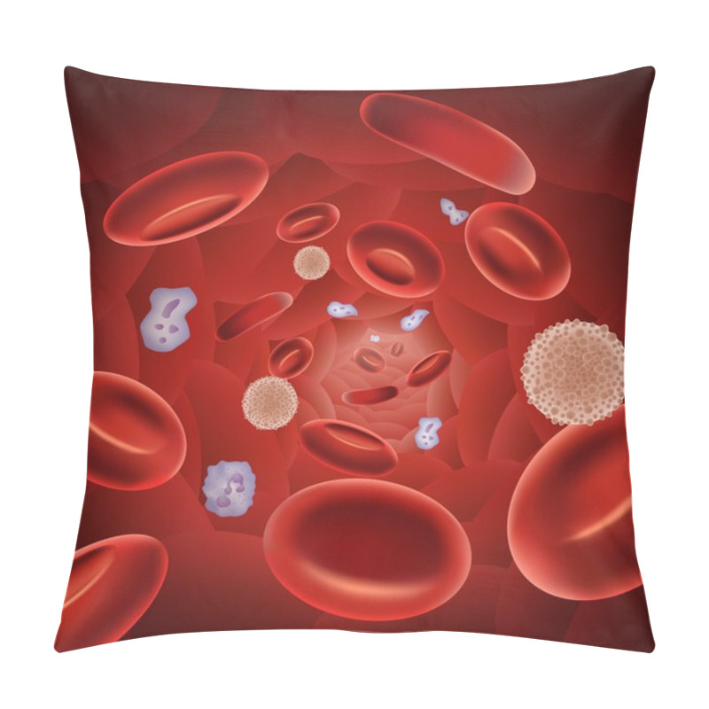 Personality  Illustration Of Red Blood Cells Pillow Covers