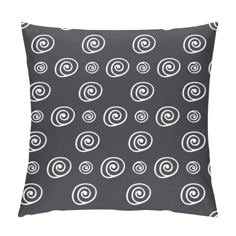 Personality  Abstract Spiral Shells Fashion Flat Seamless Vector Pattern. Simplified Retro Illustration. Wrapping Scrapbook Paper Background. Minimalistic Style Doodle. Element Design, Wallpaper, Fabric Printing. Pillow Covers