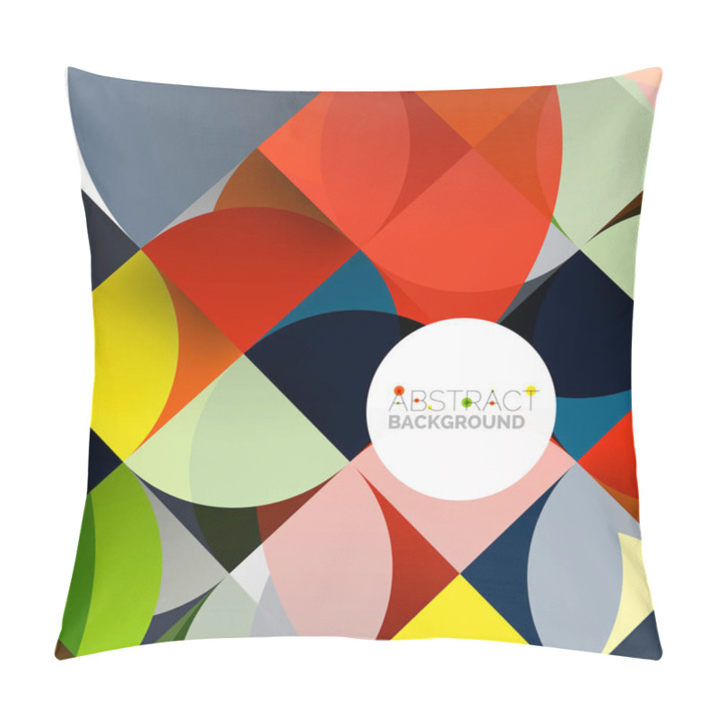 Personality  Cut Paper Circles, Mosaic Mix Geometric Pattern Design Pillow Covers