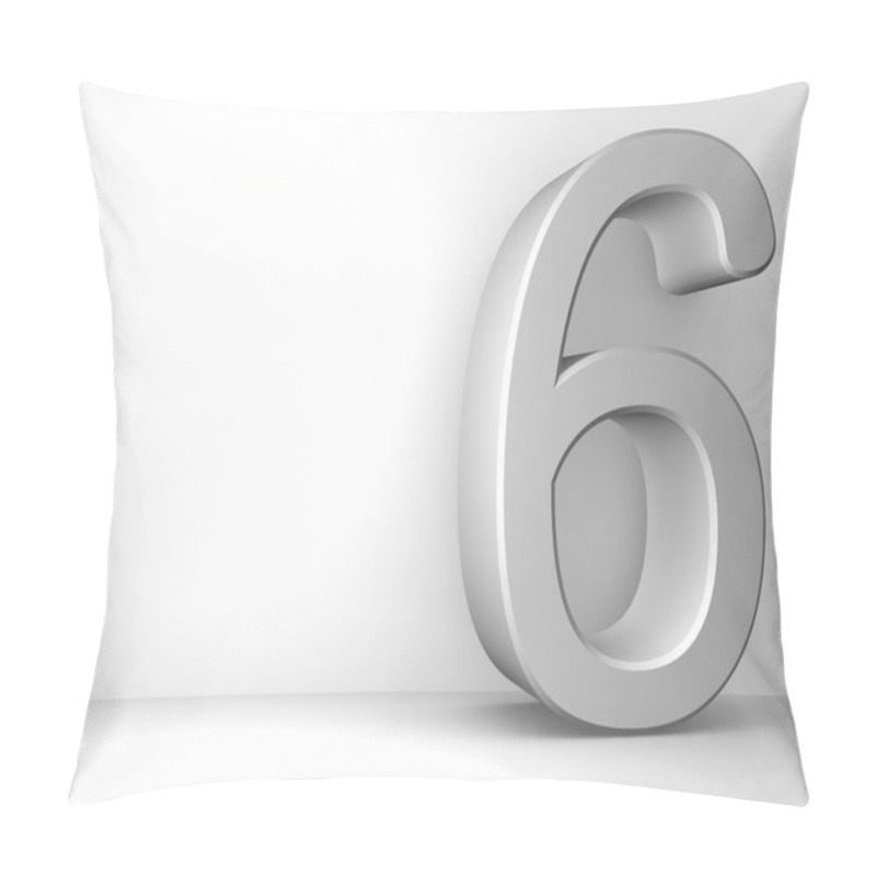 Personality  Grey Number Six Isolated Pillow Covers