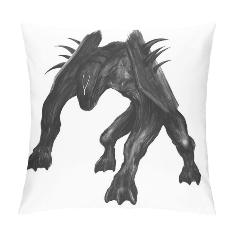 Personality  Dark Fantasy Character Concept, Tank Creature  Pillow Covers