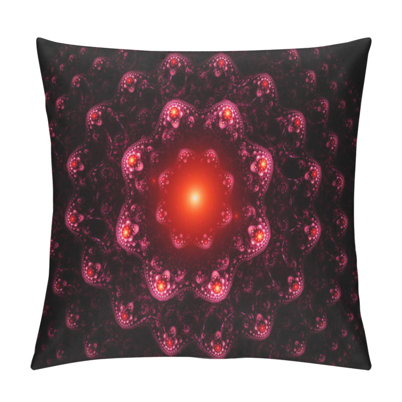 Personality  Abstract Fractal Flower Background Pillow Covers